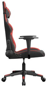 Cadeira gaming couro artificial preto e vermelho