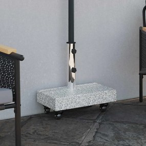 Base de Parasol com Rodas para Postes de Ø38/48mm Cinza Granito 25 kg