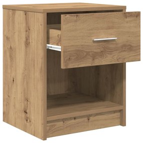 Mesas de cabeceira 2pcs c/ gaveta 40x34x50cm carvalho artisiano