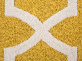 Tapete de lã amarela 140 x 200 cm SILVAN Beliani