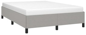 Estrutura de cama 140x200 cm tecido cinza-claro