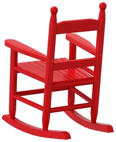 Cadeiras de baloiço infantis 2 pcs álamo maciço vermelho