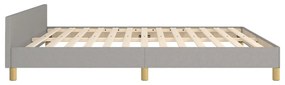 Estrutura de cama sem colchão 160x200 cm tecido cinzento-claro