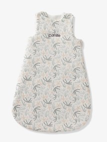 Saco de bebé personalizável, sem mangas, em gaze de algodão, Sob o Oceano azul claro estampado