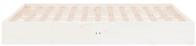 Estrutura cama pequena casal 120x190 cm pinho maciço branco