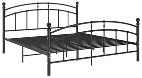 Estrutura de cama 140x200 cm metal preto