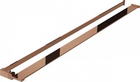 Mexen prateleira para divisória de duche com barra para toalhas, ouro rosa - 800-02-60