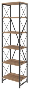 Estante Suadiye – Atlantic Pine Black – 50x180x30 cm