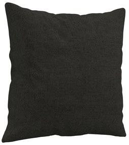 3 pcs conjunto de sofás com almofadas tecido preto