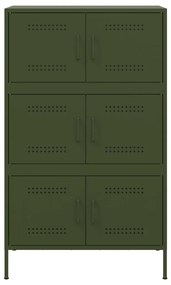 Aparador alto 68x39x113 cm aço verde azeitona