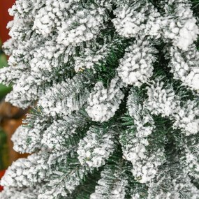 Árvore de Natal Artificial 210cm com Neve Ignífugo com 490 Ramos Folha