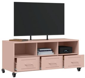 Móvel de TV 100,5x39x43,5 cm aço rosa