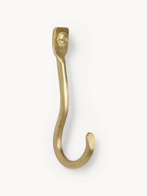 Cabides de parede em latão artesanal Curvature, conjunto de 3