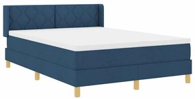 Cama Box Azul com Colchão - 160 x 200 cm - Tecido