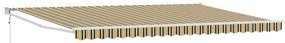 Toldo Retrátil Automático Verde e Amarelo 500 x 300 cm
