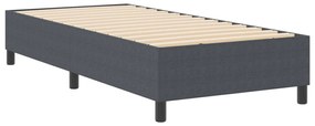 vidaXL Estrado de cama plataforma Cinza Escuro 90 x 190 cm tecido