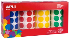 Rolo Autocolantes Pack 4 Cores: Azul / Vermelho / Amarelo / Verde
