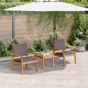 Cadeiras de Jardim vidaXL 2 pcs com Almofadas em Madeira de Acácia