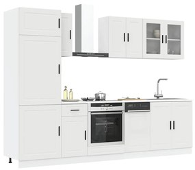 8 peças armário de cozinha conjunto Kalmar branco