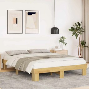 vidaXL Estrutura de cama sem colchão 150x200 cm madeira maciça carvalho