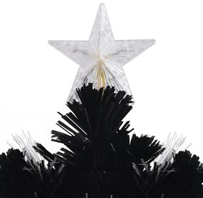Árvore de Natal com flocos de neve LED 240 cm fibra ótica preto
