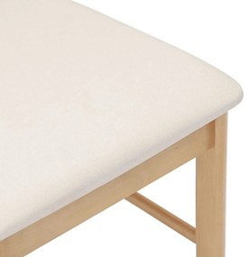 Cadeiras de jantar com almofadões 2 pcs madeira maciça