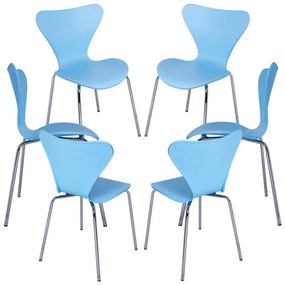 Pack 6 Cadeiras Jacop - Azul claro
