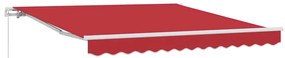 Toldo Retrátil Manual Vermelho 300x250 cm