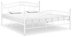 Estrutura de cama 180x200 cm metal branco