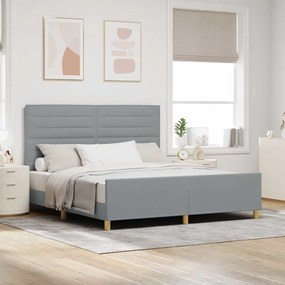 Estrutura de Cama vidaXL Cinza Claro 180x200 cm Tecido