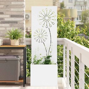 vidaXL Tela de Privacidade para Jardim Fretwork Branco 50 x 140 cm