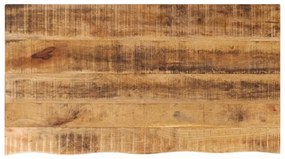 vidaXL Tampo de mesa borda viva 110x60x3,8 cm mangueira áspera maciça