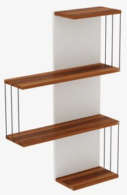 Prateleira de Parede Cambel – Branco/Pinho – 64x96x19 cm