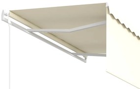 Toldo retrátil automático com estore 3,5x2,5 m cor creme
