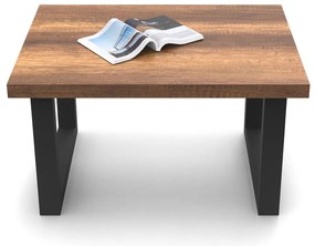 Mesa de Centro MN02 – Nogueira e Antracite – 80x43x60 cm