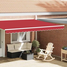 vidaXL Valance de Toldo para Estrutura de 4.5 m Vermelho 4.3x0.2 m