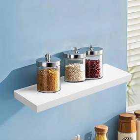 Prateleira de parede 60 x 20 x 3,8 cm Branca