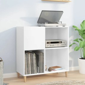Armário p/ discos 84,5x38x89 cm deriv. madeira branco brilhante