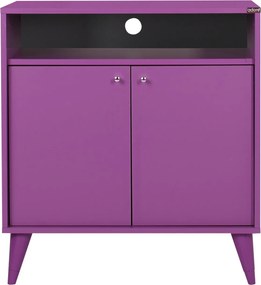 Aparador/Armário multiusos "Diamante" - Design Moderno - Roxo - 73x79x
