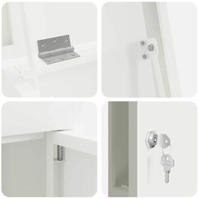 Caixa para entrega de pacotes Branco 44,5 x 29 x 110,5 cm Aço