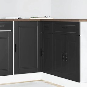 vidaXL Armário base de cozinha Porto derivados de madeira preto