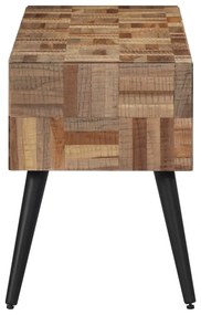 Banco 110x35x45 cm madeira de teca recuperada maciça