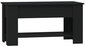 Mesa de centro 101x49x52 cm madeira processada preto