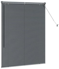 Persiana de Janela Cinzento-escuro 105 x 130 cm Alumínio