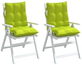 Almofadões cadeira encosto baixo 2 pcs oxford verde brilhante