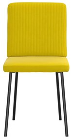 Cadeiras de jantar 2 pcs veludo amarelo