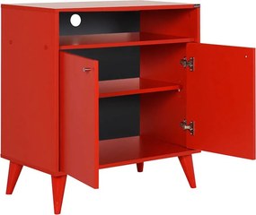 Aparador/Armário multiusos "Diamante" - Design Moderno - Vermelho - 73