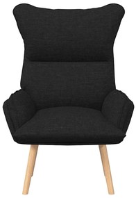 Cadeira Relaxante vidaXL Preto Tecido