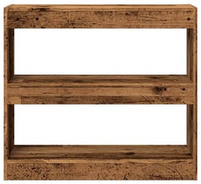 Estante/divisória 80x30x72 cm cor madeira velha