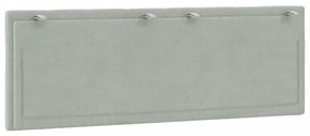 Almofadão de cabeceira 120 cm veludo cinzento-claro